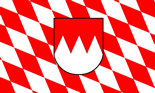 Franconian Lozengy Flag with Coat of Arms